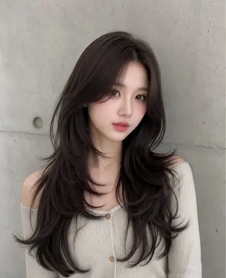 セミロング カラー ヘアアレンジ 🌫️大人韓国ヘア 🌫️naoyaのヘアスタイル