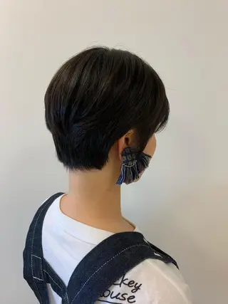 ショート 顔まわりカット✄ ベージュカラー🧸のヘアスタイル