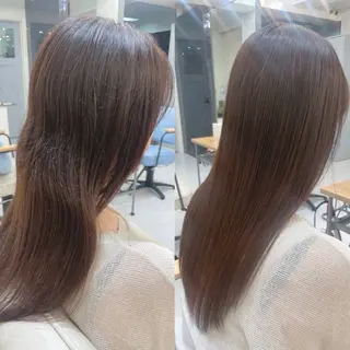 ロング 髪質改善✨艶髪カラー 縮毛矯正✨有田仁志のヘアスタイル