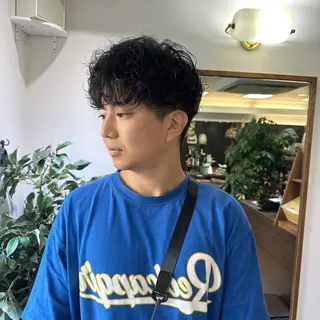 ショート パーマ メンズ メンズ💈毛流れパー マ✨メンズカット吉田のヘアスタイル