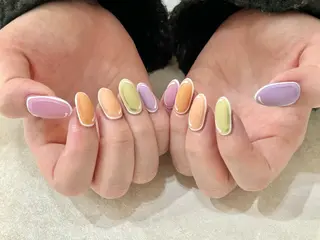 ネイル Apri  Lush 大金のネイルデザイン