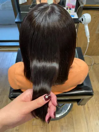 ミディアム ブリーチカラー🎀 エクステmiinaのヘアスタイル