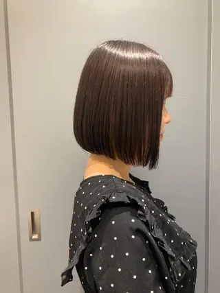 ショート カラー パーマ ヘアアレンジ 🖤小顔ボブ/ウルフ レイヤー🖤山本諒のヘアスタイル