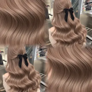 ロング カラー ヘアアレンジ ハイトーン特化💍 NØRN💍韓国のヘアスタイル