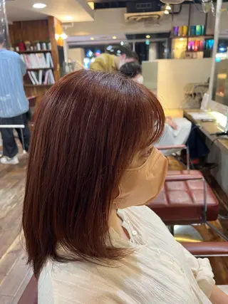 セミロング カラー 透明感カラー🌱 🍑Kotone🍑のヘアスタイル