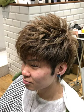 ショート メンズ メンズパーマ 堤　生智のヘアスタイル