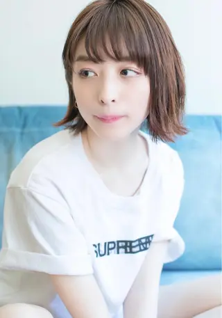 ショート カラー パーマ ヘアアレンジ バレイヤージュ 藤沢 髪質改善 竹内ケンゴのヘアスタイル