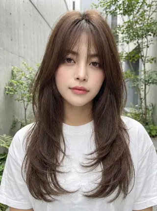 ロング ✨ブリーチなし× 髪質改善⚡新宿駅近のヘアスタイル