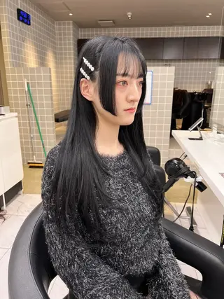 ロング カラー パーマ ヘアアレンジ メンズ 上品＆韓国風 🥀海心🥀のヘアスタイル