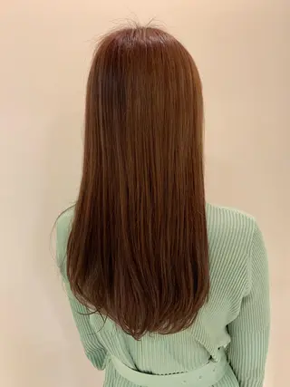 ロング カラー 顔まわりカット✄ ベージュカラー🧸のヘアスタイル