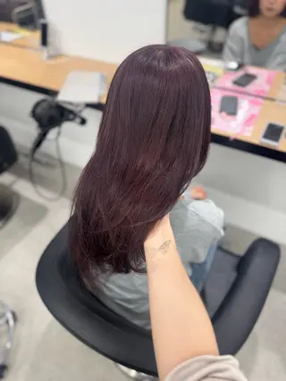 ミディアム カラー ヘアアレンジ 🤍淡色ピンク&ラベ ンダーYUKI🤍のヘアスタイル