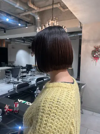 ショート ボブ／メンズパーマ 琢磨のヘアスタイル