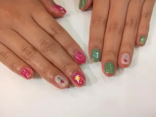 ネイル はばすみれ🎀ﾈｲﾙ 光ﾌｪｲｼｬﾙ ﾍｱのネイルデザイン
