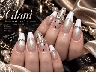 ネイル エツメ💅 長さ出し🎀デザインのネイルデザイン