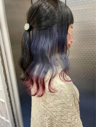 カラー white.梅田 デザインカラー🦄のヘアスタイル
