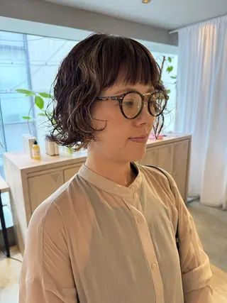 ショート パーマ 似合わせ特化❤️ カット/パーマ/梅田のヘアスタイル