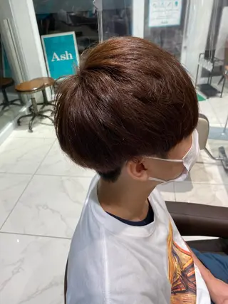 メンズ ハイトーン&透明感 カラー☘️片山優陽のヘアスタイル