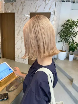ミディアム カラー ハイトーン×似合わせ 🌱中川慎之介のヘアスタイル