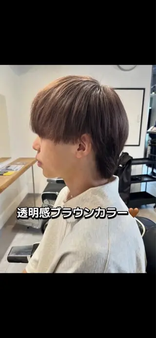 ショート カラー メンズ 🦖櫂斗🦖／ 大宮／透明感カラーのヘアスタイル