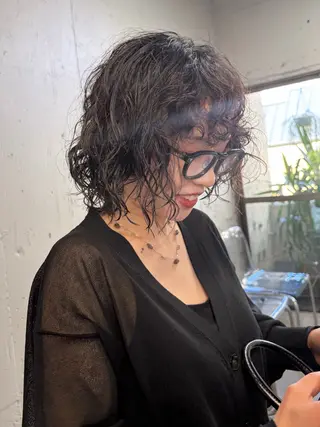 ショート カラー パーマ ボブとパーマの達人 /美容室難民の方是非のヘアスタイル
