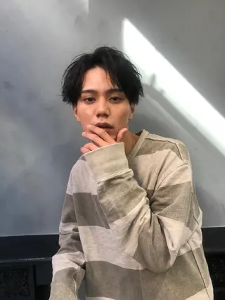 ショート パーマ メンズ パーマ比率50% 辻本耀二郎のヘアスタイル