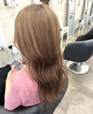 ロング カラー r i n k aのヘアスタイル