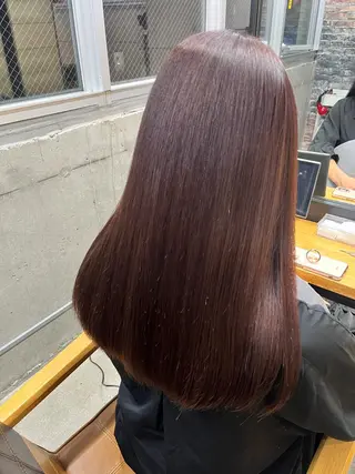 セミロング 今話題の艶髪矯正 美艶カラー/FUKAのヘアスタイル