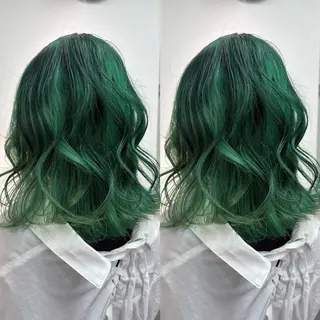 ミディアム カラー なんば、心斎橋🍓 ハイトーンnicoのヘアスタイル