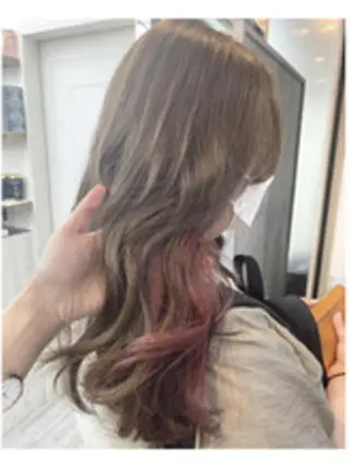 ミディアム カラー パーマ ヘアアレンジ 【ヘアケア特化型】 newi天王寺のヘアスタイル