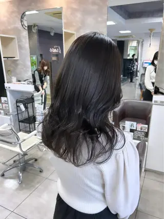 セミロング レイヤー/艶髪カラー 森本くるみのヘアスタイル