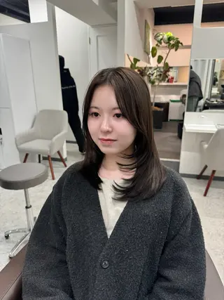 ミディアム 可愛い顔周りカット お任せください✨中川のヘアスタイル