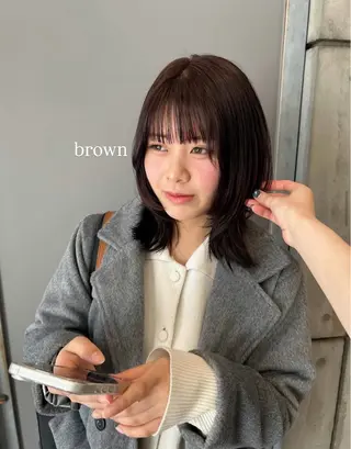ミディアム ありむらもえ/ 透明感カラーのヘアスタイル
