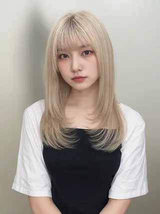 ロング カラー 由谷 祥伍のヘアスタイル