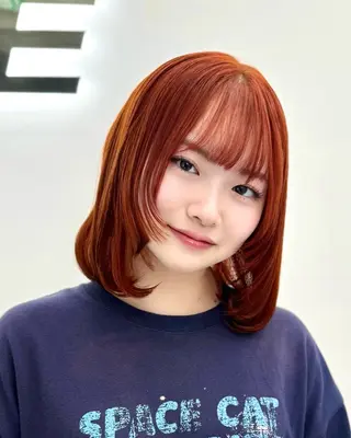 ショート カラー ヘアアレンジ 縮毛矯正🤍 ボブ/ HIKARIのヘアスタイル