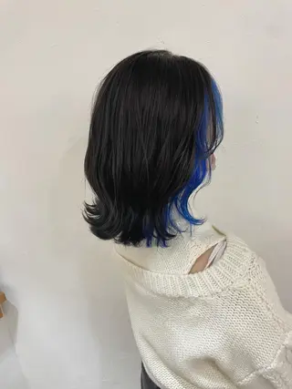 ミディアム カラー 冨木 雄斗のヘアスタイル