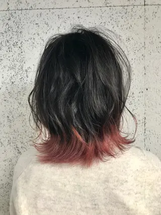 ミディアム カラー KOOKI スティードトーキョーのヘアスタイル