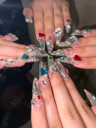 ネイル 33nail✴️栄 スミレ❇️Gel-xのネイルデザイン