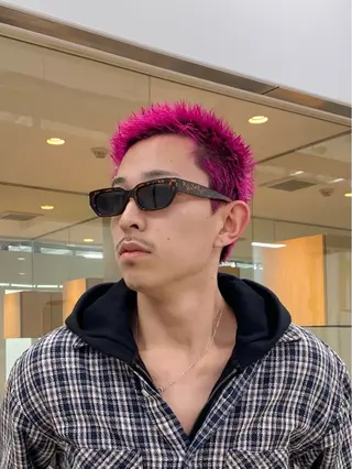 ショート カラー 渋谷 メンズカット 佐伯 将のヘアスタイル