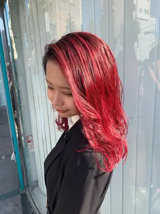 セミロング カラー ヘアアレンジ 白髪ぼかしハイライト 茗荷谷駅徒歩2分のヘアスタイル