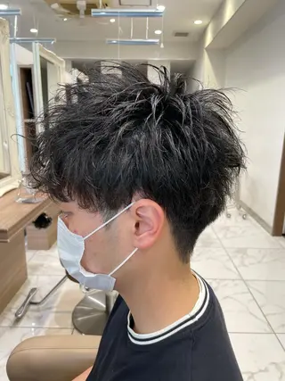 ショート パーマ メンズ 【メンズ縮毛矯正】 田中秀斗のヘアスタイル