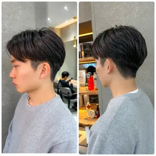 ショート パーマ メンズ メンズ💈毛流れパー マ✨メンズカット吉田のヘアスタイル