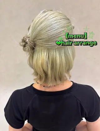ミディアム ヘアアレンジ 艶カラー／LuLu 🌺URUHA🌺のヘアスタイル