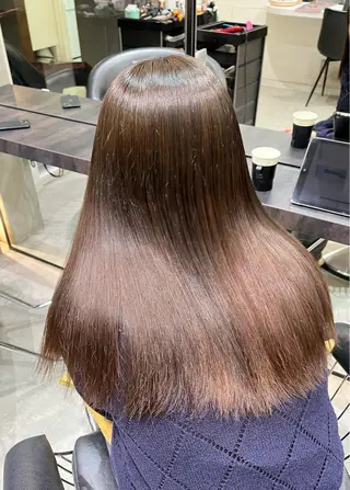 セミロング カラー うる艶カラー/ 縮毛矯正/nao💙のヘアスタイル