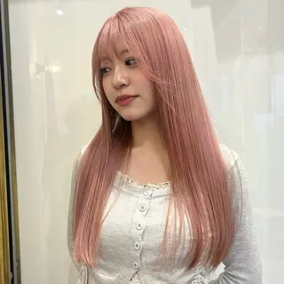 ロング カラー AMI🎀韓国ヘア 透明感カラーのヘアスタイル