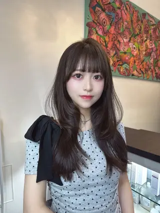 ロング 韓国✖️網紅🖤 パーマYURIYAのヘアスタイル