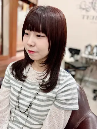 セミロング 内藤 まどかのヘアスタイル