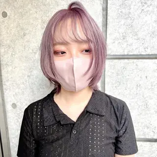 ショート カラー 癖毛救済✂️ボブ /髪質改善ストレートのヘアスタイル