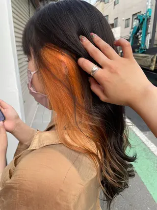ロング カラー ヘアアレンジ REONA🪽✨薬院 レイヤーカット🫧のヘアスタイル