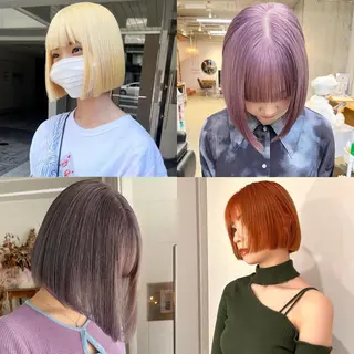 ショート カラー ヘアアレンジ 福岡似合わせレイヤー /ウルフ/ハイトーンのヘアスタイル