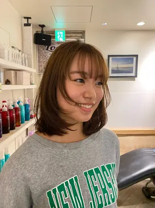 ミディアム カラー ナチュラルヘア🫧 ナナミのヘアスタイル